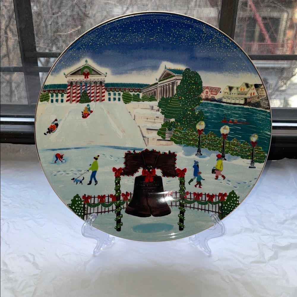 ❤️Philadelphia Anthropologie Dessert Plate 2024 NWT! - Picture 3 of 7